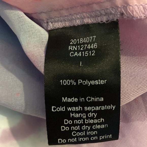 Tye dye sheer blouse L - Picture 8 of 8